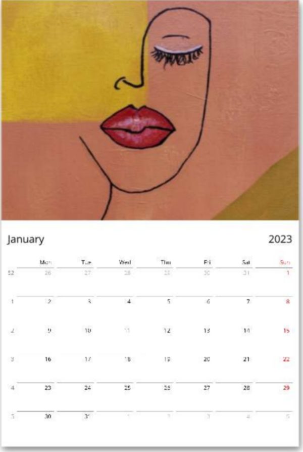 Hanging Wall Calendar – Abstract Art Collection - Image 3